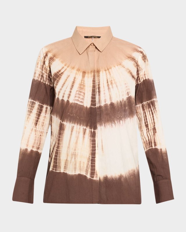 Cadia Tie-Dye Cotton Blous